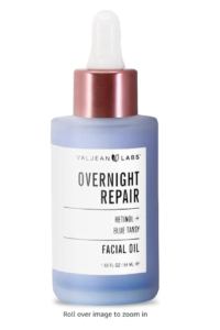 VALJEAN LABS Overnight Repair Facial Oil | Retinol and Blue Tansy | Helps to Even Skintone, Calm and Soothe Redness | Cruelty Free, Vegan, Made in USA (1.83 oz)