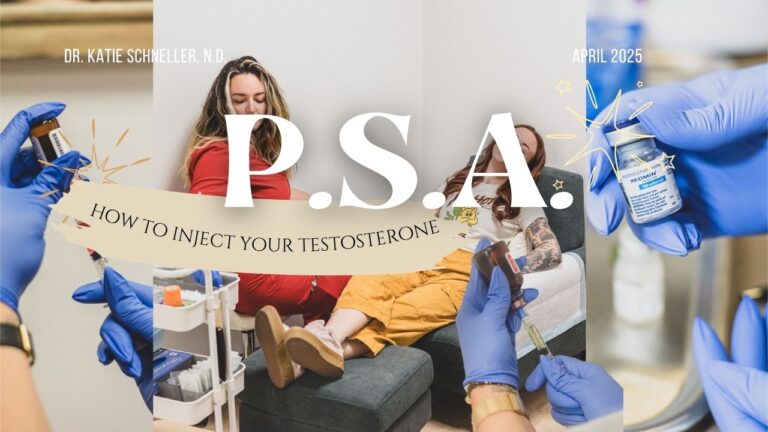 Blog cover photo for how to administer your own testosterone by Dr. Katie Schneller of inclusive natural medicine in Tempe Arizona.