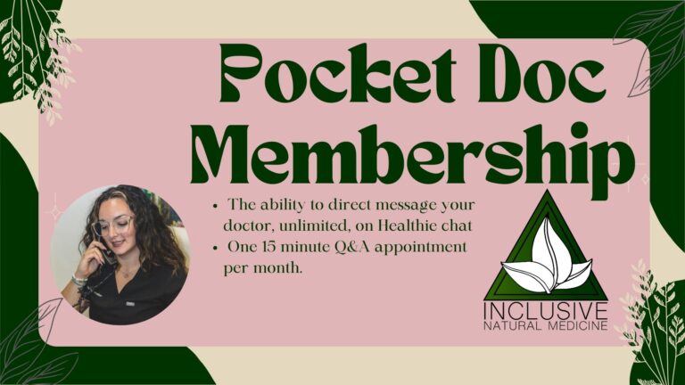 Pocket Doc Membership explanation for Inclusive Natural Medicine in Tempe Arizona.