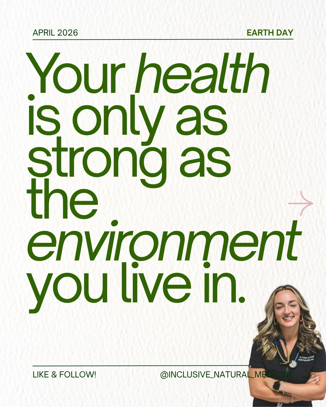 Your health is only as strong as the environment you live in.